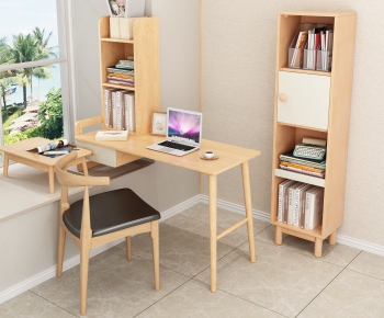 Nordic Style Computer Desk And Chair-ID:902377988