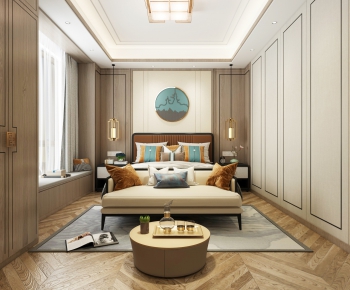 New Chinese Style Bedroom-ID:212312199