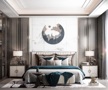 New Chinese Style Bedroom-ID:217601687