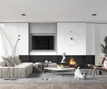 Modern A Living Room-ID:964581835