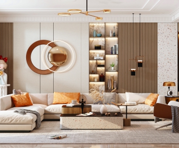 Modern A Living Room-ID:640465655