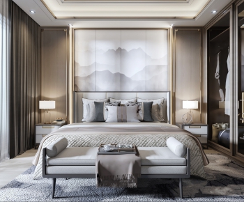New Chinese Style Bedroom-ID:134972969