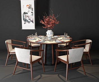 New Chinese Style Dining Table And Chairs-ID:959435443
