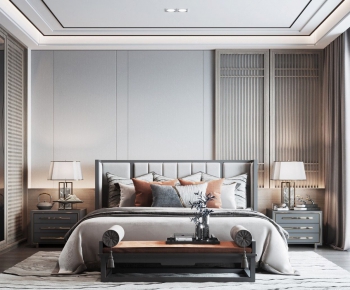New Chinese Style Bedroom-ID:125485991