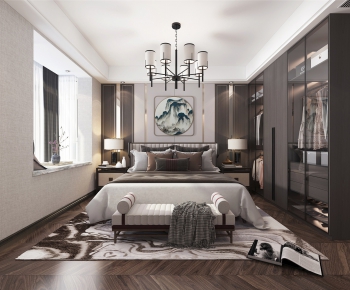 New Chinese Style Bedroom-ID:659381299