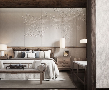 New Chinese Style Bedroom-ID:233545428