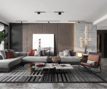 Modern A Living Room-ID:520328792