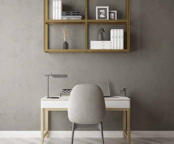 Modern Computer Desk And Chair-ID:541159792