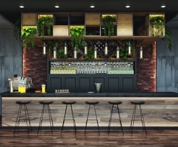 Industrial Style Counter Bar-ID:751988546