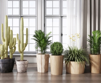 Modern Potted Green Plant-ID:336421437