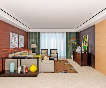 New Chinese Style A Living Room-ID:138343387