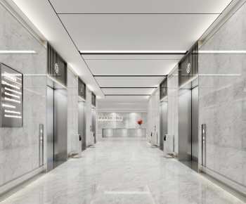 Modern Office Elevator Hall-ID:260089628