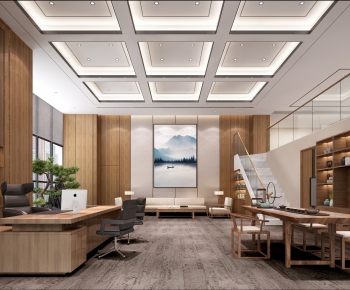 New Chinese Style Manager's Office-ID:869127642