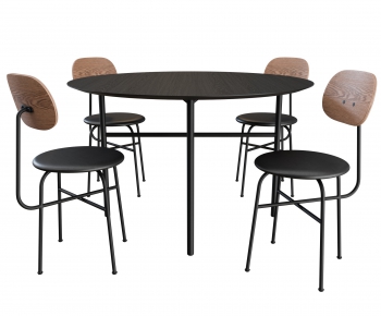 Industrial Style Dining Table And Chairs-ID:466545914