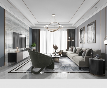 Modern A Living Room-ID:283660847