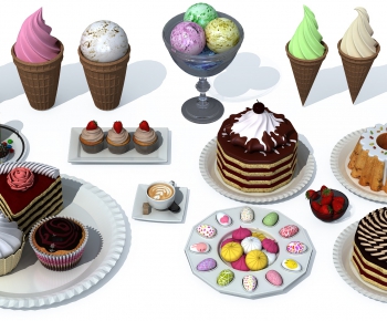 现代蛋糕，冰淇淋组合-ID:317175677