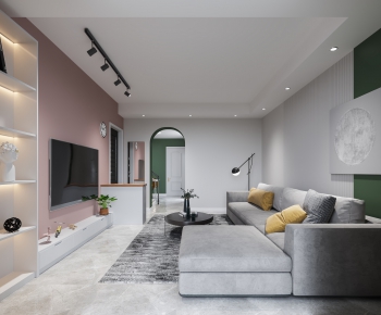 Modern A Living Room-ID:502939283