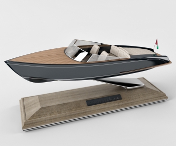 现代快艇船模型摆件-ID:524454213