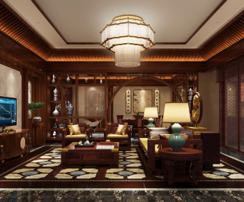 Chinese Style A Living Room-ID:206231289