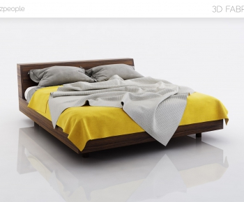 Modern Double Bed-ID:737469311