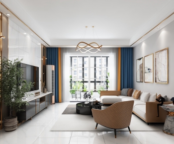 Modern A Living Room-ID:615309487