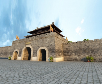 Chinese Style Ancient Architectural Buildings-ID:718268677