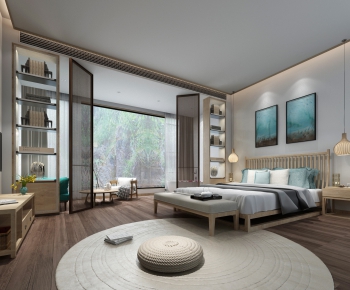 New Chinese Style Bedroom-ID:689108912
