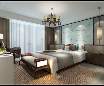 New Chinese Style Bedroom-ID:323380648