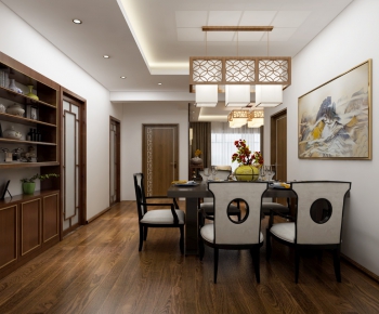 New Chinese Style Dining Room-ID:662915816