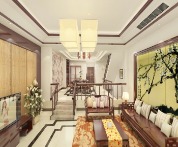 Chinese Style A Living Room-ID:724728768