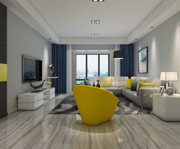 Post Modern Style A Living Room-ID:695422335