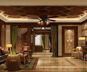 Chinese Style A Living Room-ID:736762696