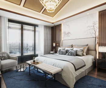 New Chinese Style Bedroom-ID:508439113
