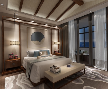 New Chinese Style Bedroom-ID:955463457