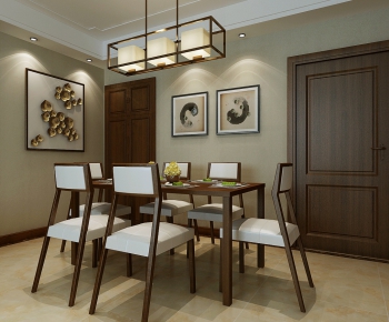 New Chinese Style Dining Room-ID:390352575