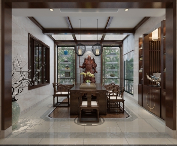 New Chinese Style Dining Room-ID:471159237