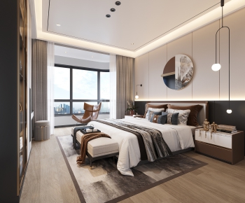 Modern New Chinese Style Bedroom-ID:466906737