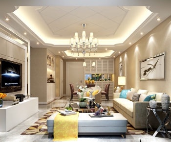 Modern A Living Room-ID:640239411