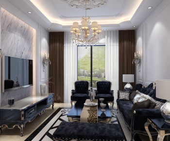 European Style A Living Room-ID:783706448