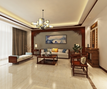 Chinese Style A Living Room-ID:381244783
