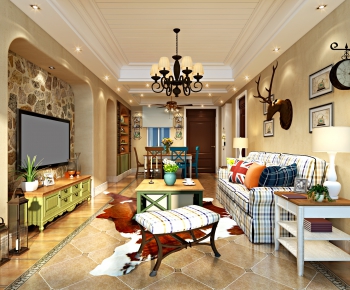 American Style A Living Room-ID:631094435