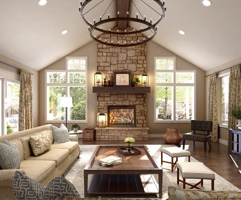 American Style A Living Room-ID:696473587