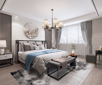 New Chinese Style Bedroom-ID:264380619