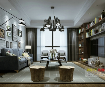 Modern A Living Room-ID:450783485