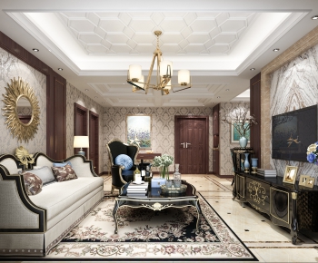 European Style A Living Room-ID:589623342