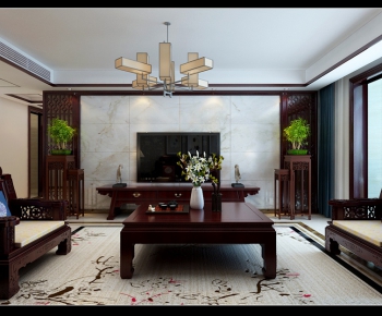 Chinese Style A Living Room-ID:300301997