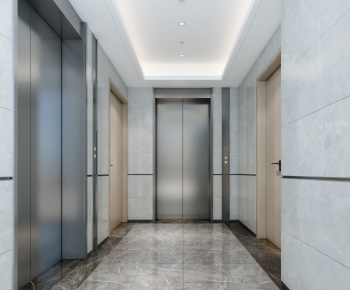 Modern Office Elevator Hall-ID:994876913