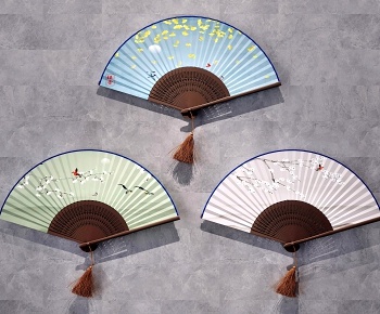新中式扇子墙饰-id:982811