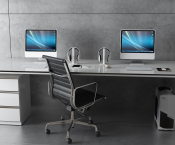 Modern Computer Desk And Chair-ID:835759211