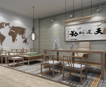 New Chinese Style Manager's Office-ID:291682477